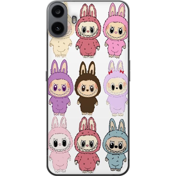 Nothing CMF Phone 1 Genomskinligt Skal Labubu Pink Monster –