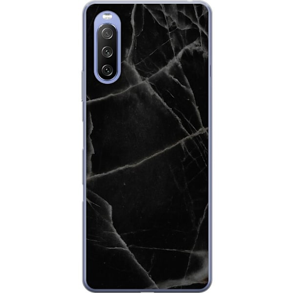 Sony Xperia 10 III Genomskinligt Skal Svart marmor