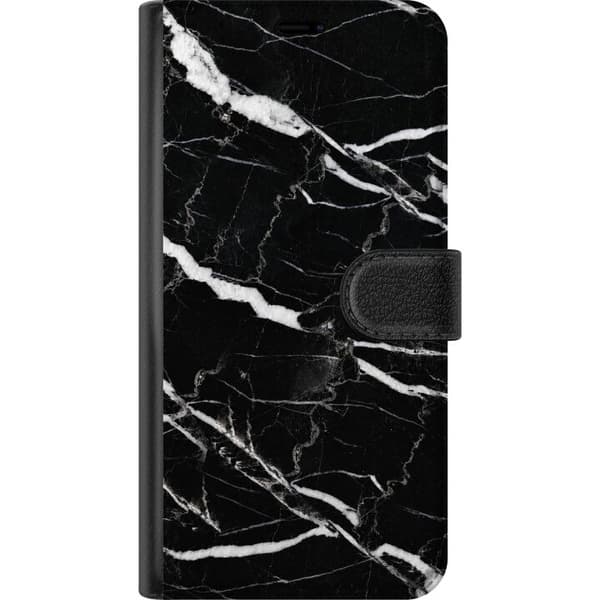 Kompatibel Tegnebogsetui til Samsung Galaxy A21s Sort marmorgrafik sort