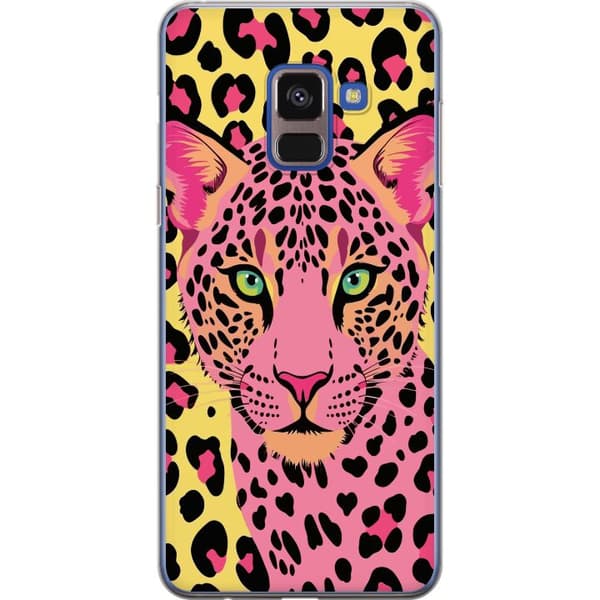 Kompatibel Mobilcover til Samsung Galaxy A8 (2018) Rosa leopard pink