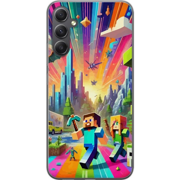 Samsung Galaxy A05s Gjennomsiktig deksel Fortnite vs Minecraft