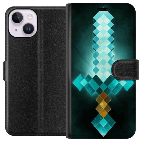 Apple iPhone 15 Lommeboketui Minecraft sverd