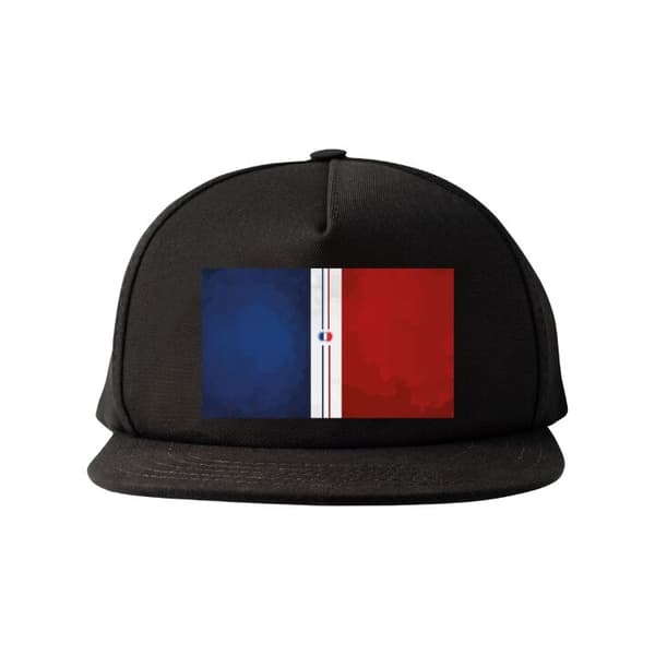 Snapback-lue svart one size