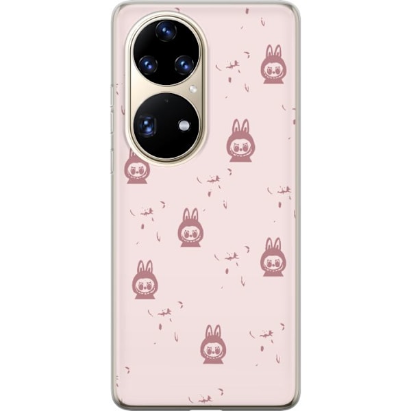 Huawei P50 Pro Genomskinligt Skal Labubu Neon Pop – Neonfär