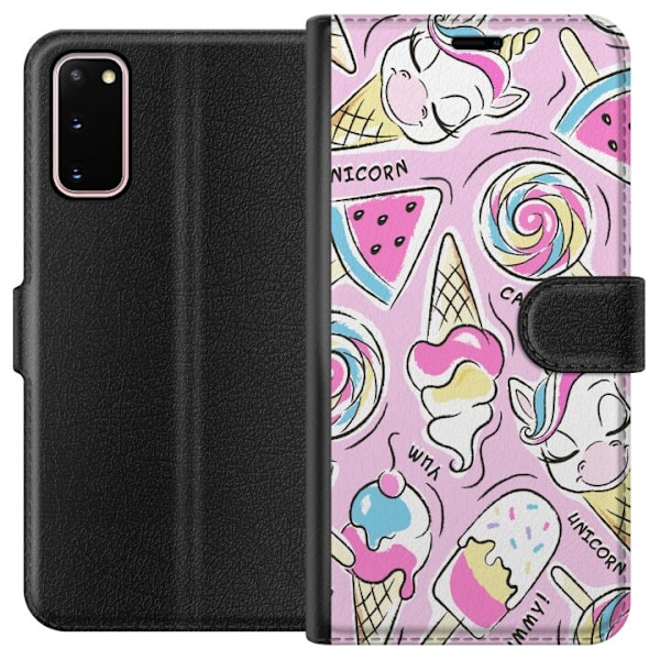 Samsung Galaxy S20 Lompakkokotelo Unikornin Makeiset