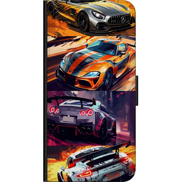 Huawei Y6 (2019) Tegnebogsetui Rallyfeber - fartfyldt motiv me