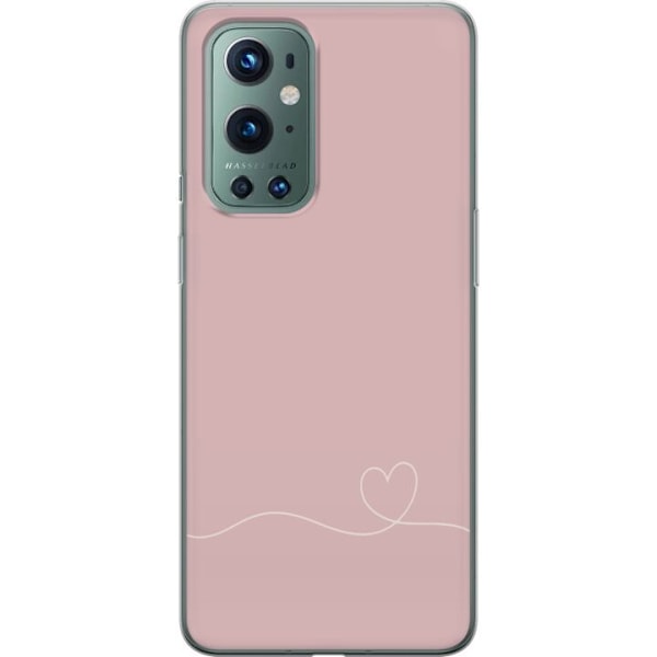 OnePlus 9 Pro Gennemsigtig cover Lyserød Hjerne Design