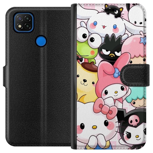 Xiaomi Redmi 9C Plånboksfodral Kawaii Sanrio Crew
