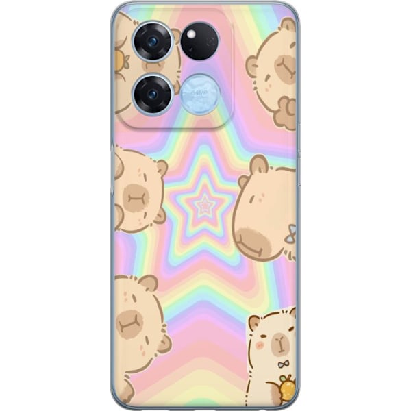 OnePlus Ace Racing Läpinäkyvä kuori Kawaii Capybara Galaxy
