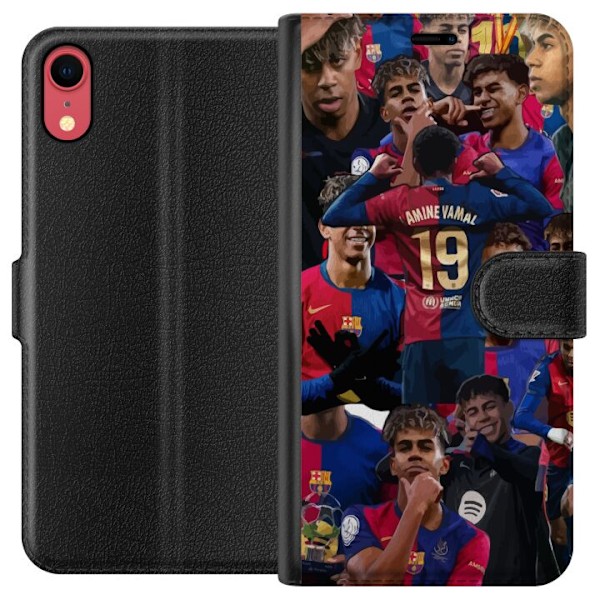 Apple iPhone XR Lompakkokotelo Lamine Yamal mobiilikotelo jalkapallofaneille