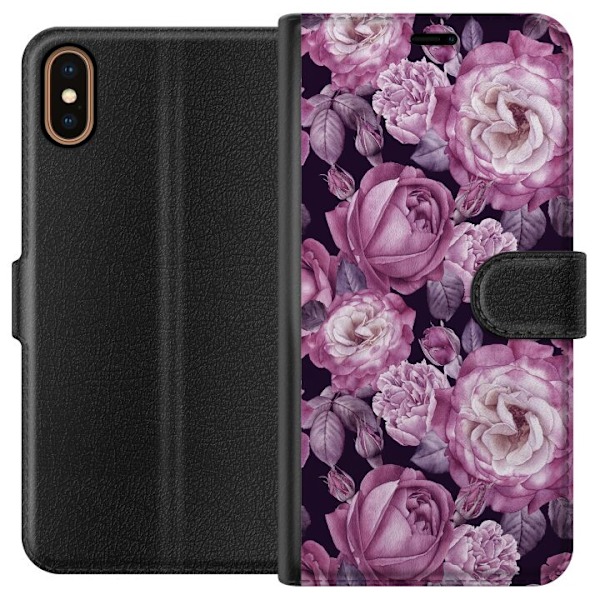 Apple iPhone XS Plånboksfodral Blommor