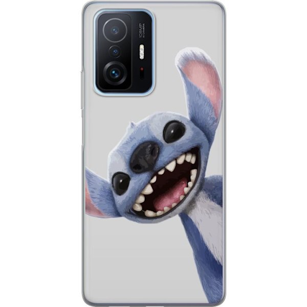 Xiaomi 11T Läpinäkyvä kuori Stitch liikkeessä - Kawaii-suu