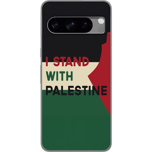 Google Pixel 8 Pro Läpinäkyvä kuori Pysähdy Palestiinan pu
