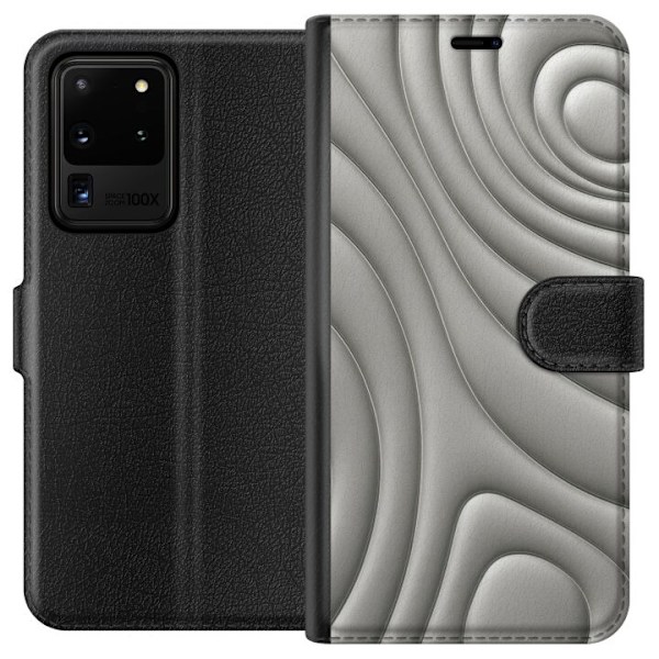 Samsung Galaxy S20 Ultra Tegnebogsetui Sølvbølger
