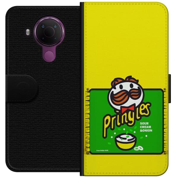 Kompatibelt Plånboksfodral till Nokia 5.4 Pringles gul
