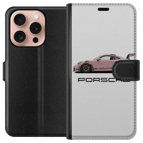 Apple iPhone 16 Pro Lompakkokotelo Porsche 911 Pink