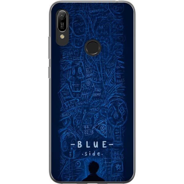 Kompatibelt Mobilskal till Huawei Y6 (2019) Blue Side illustration blå