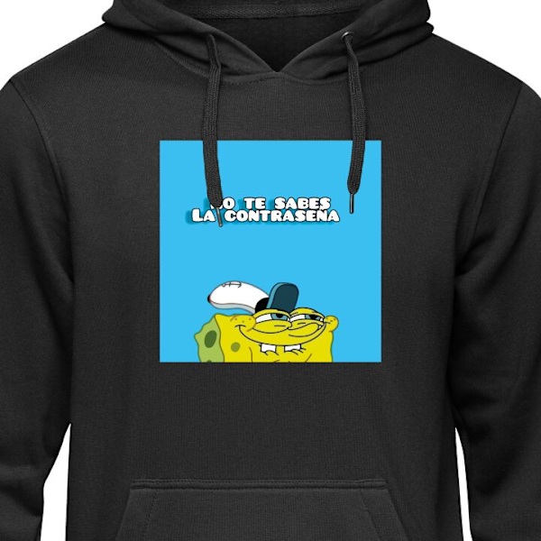 Barn-Hoodie | Mjuk Huvtröja för Barn SpongeBob SquarePants svart 9-11 År