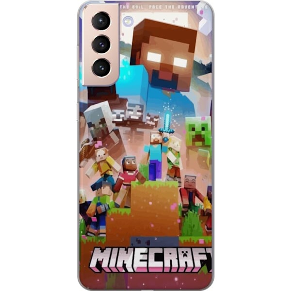 Samsung Galaxy S21 Gennemsigtig cover Minecraft