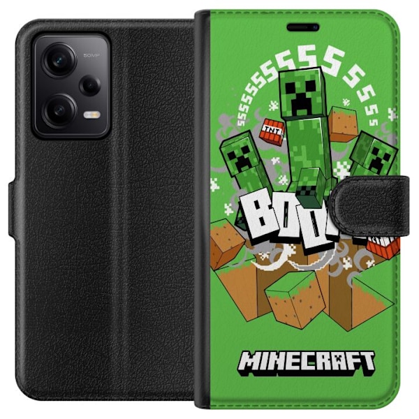 Xiaomi Redmi Note 12 Pro Tegnebogsetui Minecraft Boom
