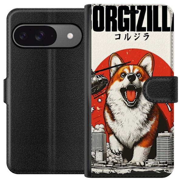 Google Pixel 9 Pro Plånboksfodral Corgizilla