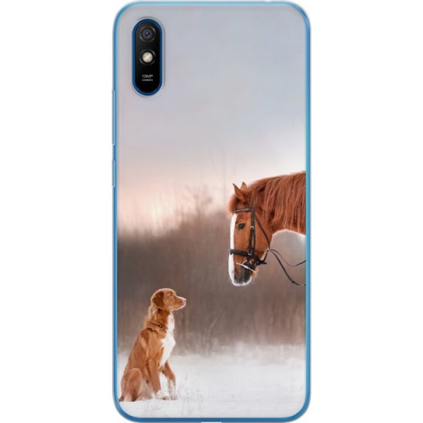 Xiaomi Redmi 9A Cover / Mobilcover - Hest & Hund