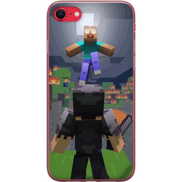 Apple iPhone SE (2022) Läpinäkyvä kuori Minecraft