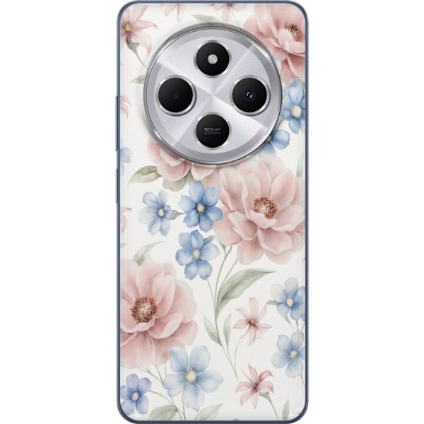 Xiaomi Redmi 14C Genomskinligt Skal Romantiska blommor