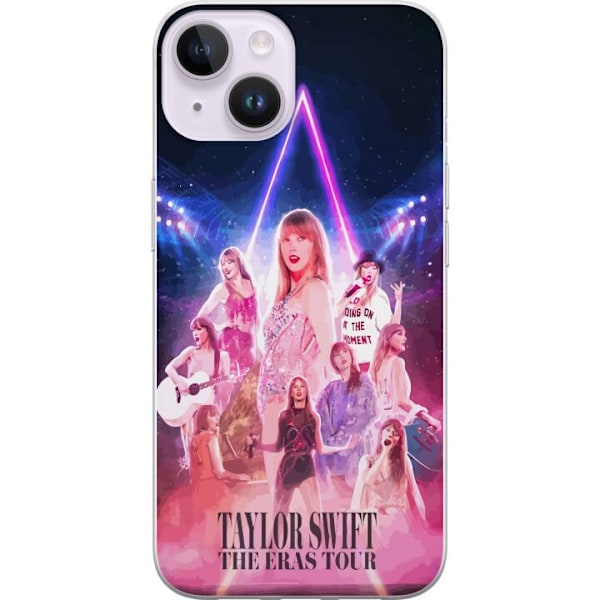 Apple iPhone 14 Genomskinligt Skal Taylor Swift Galaxy Neon