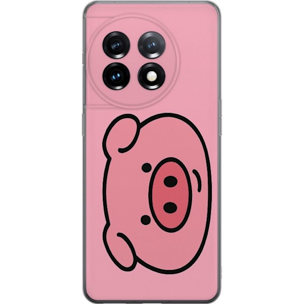 OnePlus 11R Läpinäkyvä kuori Kawaii Piggy