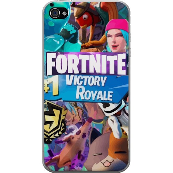 Apple iPhone 4 Läpinäkyvä kuori Fortnite