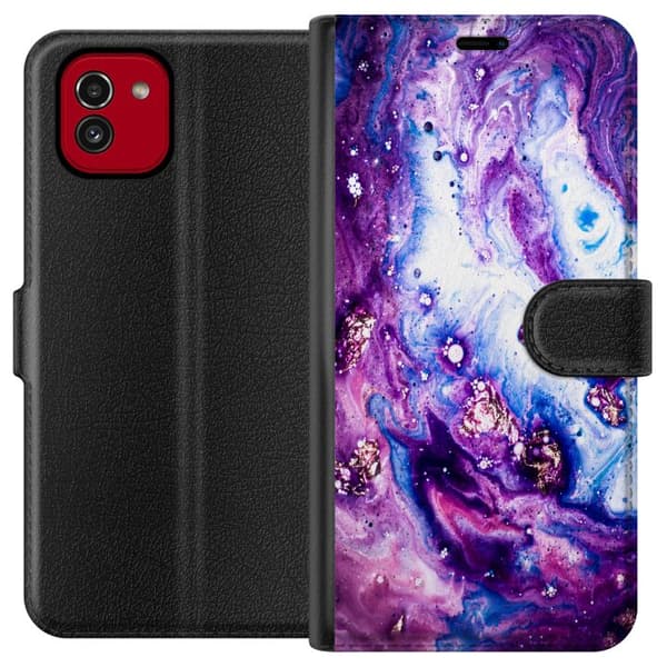 Kompatibel Tegnebogsetui til Samsung Galaxy A03 Lilac