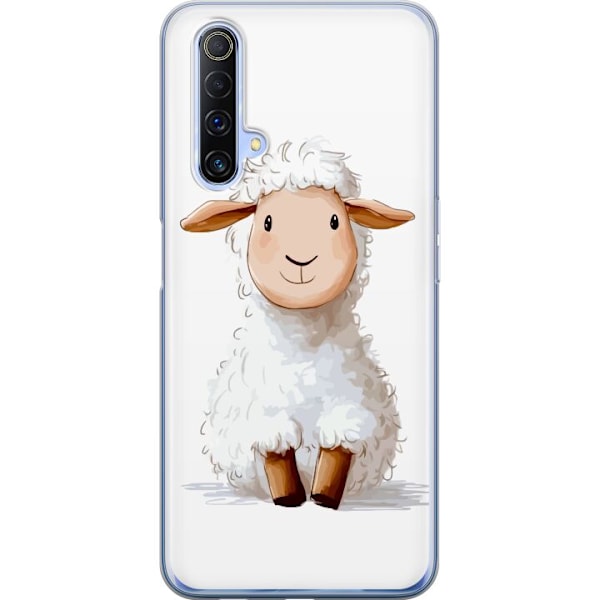 Realme X50 5G Läpinäkyvä kuori Suloinen Lammas - lasten ja vauvan tuotteita sarjakuvatyyliin