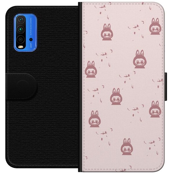 Xiaomi Redmi Note 9 4G Lommeboketui Labubu Neon Pop - Neonfarget pop art monster