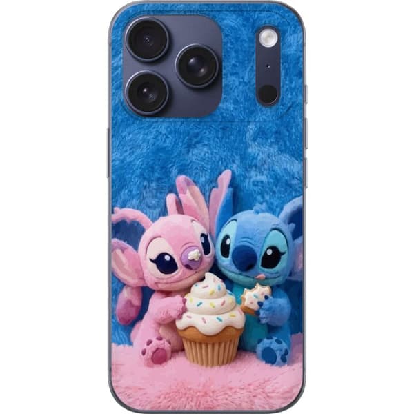 Kompatibel Mobilcover til Apple iPhone 18 Pro Søde blå og lyserøde figurer med stor cupcake og krymmel pink