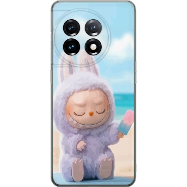 OnePlus 11 Läpinäkyvä kuori Labubu Vaaleanpunainen Tunnelma