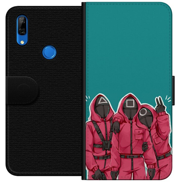 Huawei P Smart Z Lompakkokotelo Squid Game Hahmot Graafinen Suunnittelu Sarjakuvasarjan Hahmot Suosittu TV-Teema Aasialainen Tyyli Jännittävä Trend