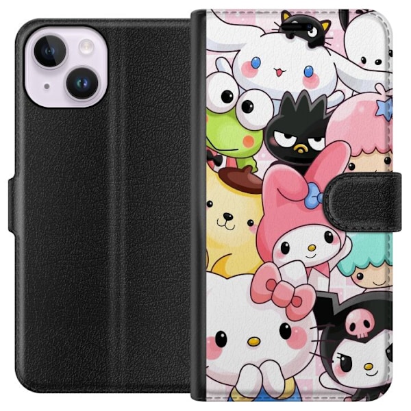 Apple iPhone 15 Lompakkokotelo Kawaii Sanrio Crew