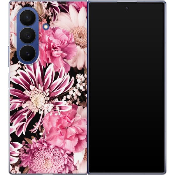 Kompatibelt Mobildeksel til Samsung Galaxy Z Fold7 Rosa blomster rosa
