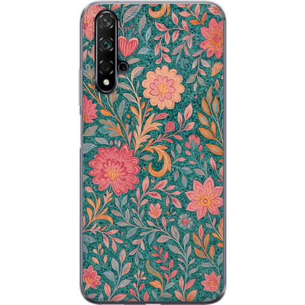 Huawei nova 5T Genomskinligt Skal Floral Dream