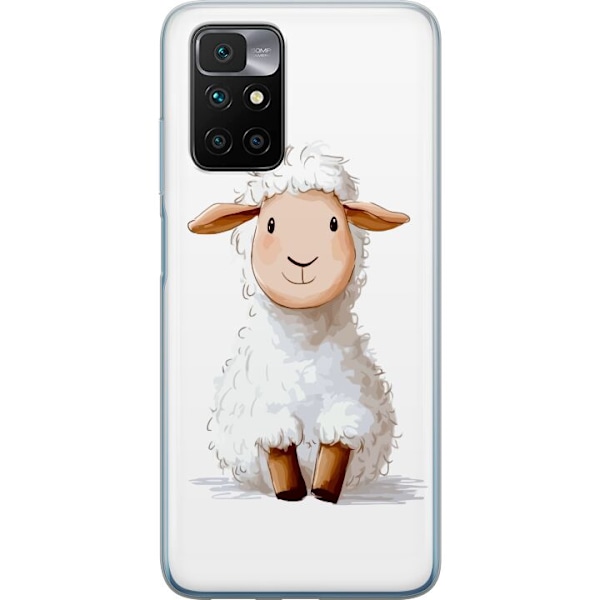 Xiaomi Redmi 10 Läpinäkyvä kuori Suloinen Lammas - lasten ja vauvan tuotteita sarjakuvatyyliin
