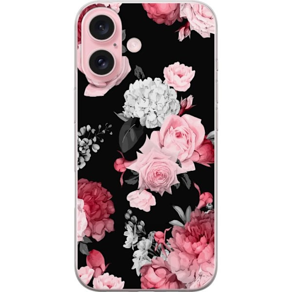 Apple iPhone 16 Gjennomsiktig deksel Floral Bloom