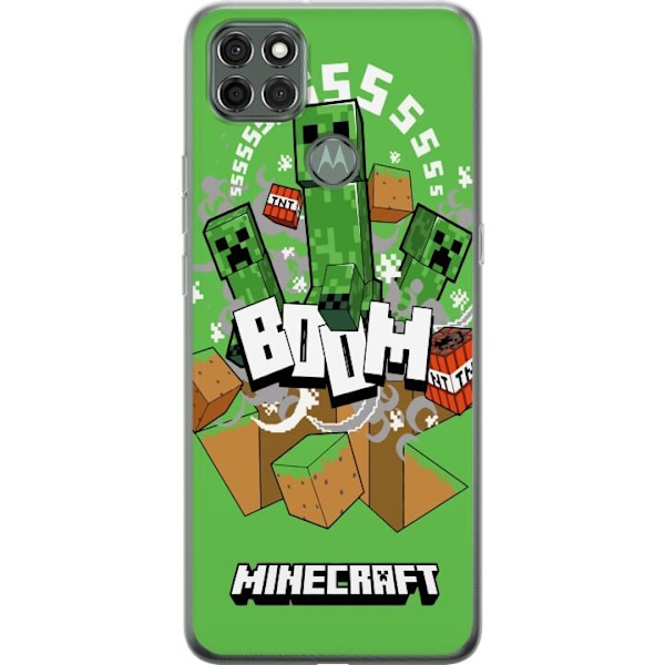 Motorola Moto G9 Power Gennemsigtig cover Minecraft Boom