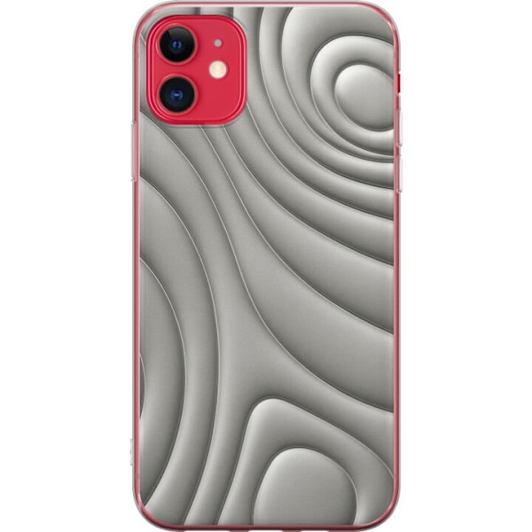 Apple iPhone 11 Genomskinligt Skal Silver Waves