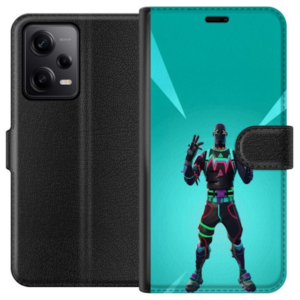 Xiaomi Redmi Note 12 Pro Lompakkokotelo musta ritari fortnite