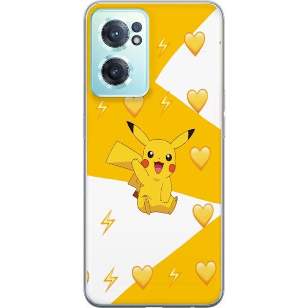 OnePlus Nord CE 2 5G Läpinäkyvä kuori Pikachu Pokémon Pelihahmo Peliaihe Suosittu Ikoni Sarjakuvasarja Pokémon GO Lasten Klassikko