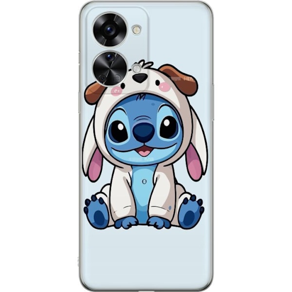 OnePlus Nord 2T Gennemsigtig cover Stitch Hundekostume Lilo & Stitch Disney Sjovt Design Blå Udlænding Tegneseriekarakter Populær Børne Disney Fil