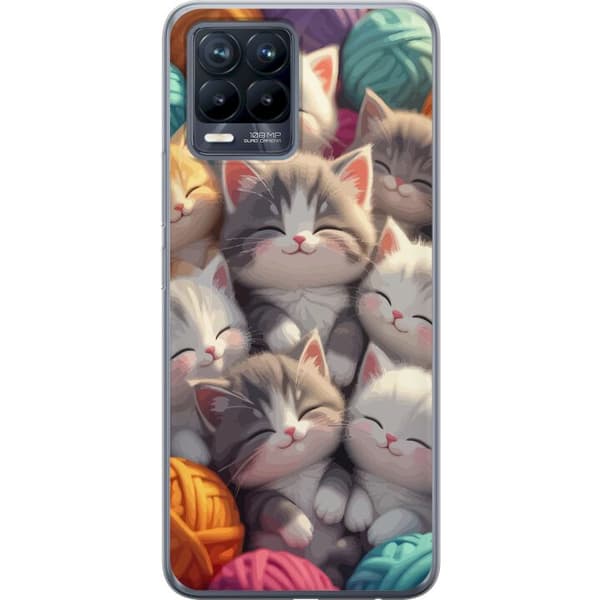 Kompatibelt Mobildeksel til Realme 8 Sovande kattungar beige