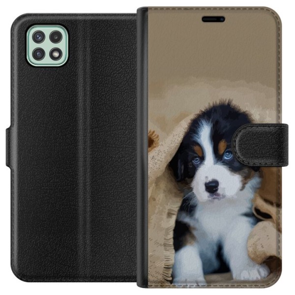 Samsung Galaxy A22 5G Plånboksfodral Hundbebis