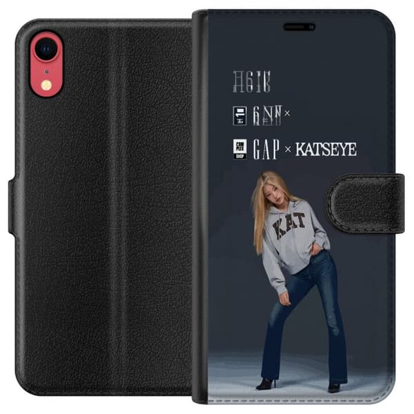 Kompatibelt Lommeboketui til Apple iPhone XR KATSEYE blond modebild grå